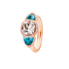 morganite, topaz London blue